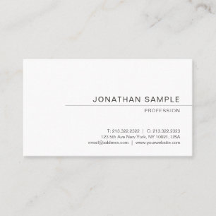 Modern Elegant Simple Custom Template Professional Business Card
