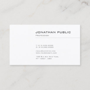 Modern Elegant Simple Design Plain Professional Business Card