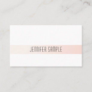 Modern Elegant Simple Design Plain Trendy Pink Business Card