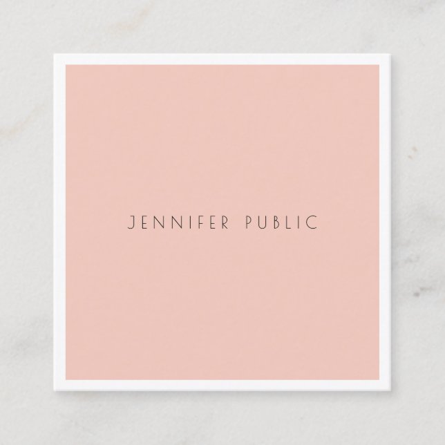Modern Elegant Simple Design Professional Luxury Square Business Card (Front)