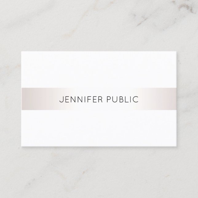 Modern Elegant Simple Design Professional Plain Business Card (Front)