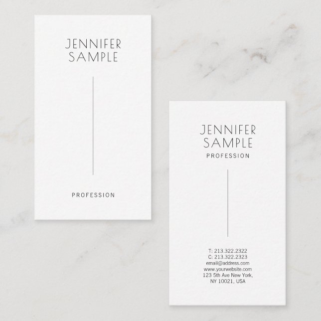 Modern Elegant Simple Design Signature Matte Paper Business Card (Front/Back)