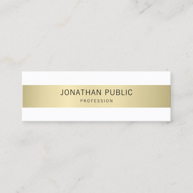 Modern Elegant Simple Design Trendy Plain Luxury Mini Business Card (Front)