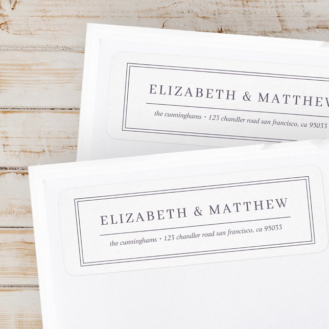 Modern Elegant Simple Frame Return Address (Creator Uploaded)