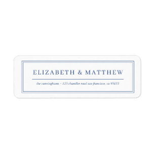 Modern Elegant Simple Frame Return Address