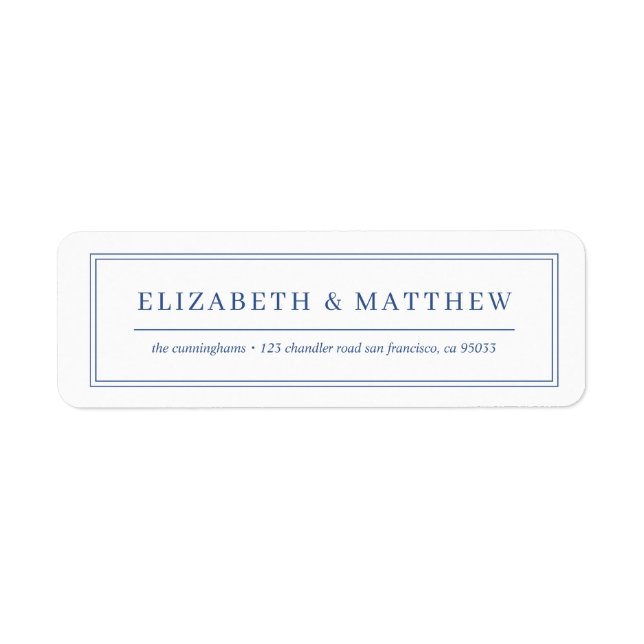Modern Elegant Simple Frame Return Address (Front)