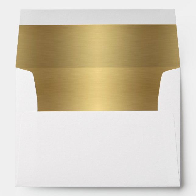 Modern Elegant Simple Gold  Envelope (Back (Bottom))