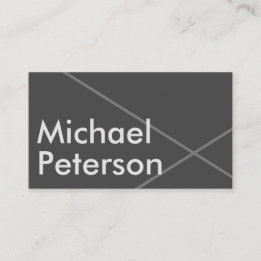 Modern Elegant Simple Minimal Trendy Classy Grey Business Card