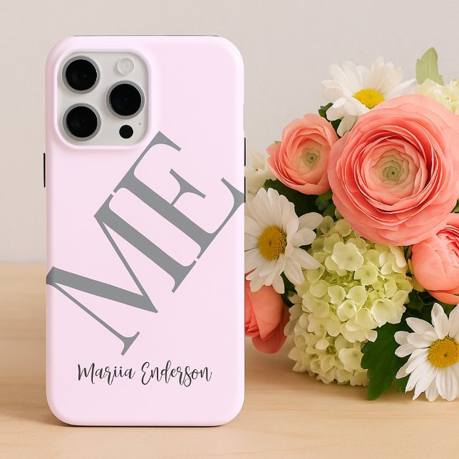 Modern elegant simple minimalist pastel initials Case-Mate iPhone case (Creator Uploaded)