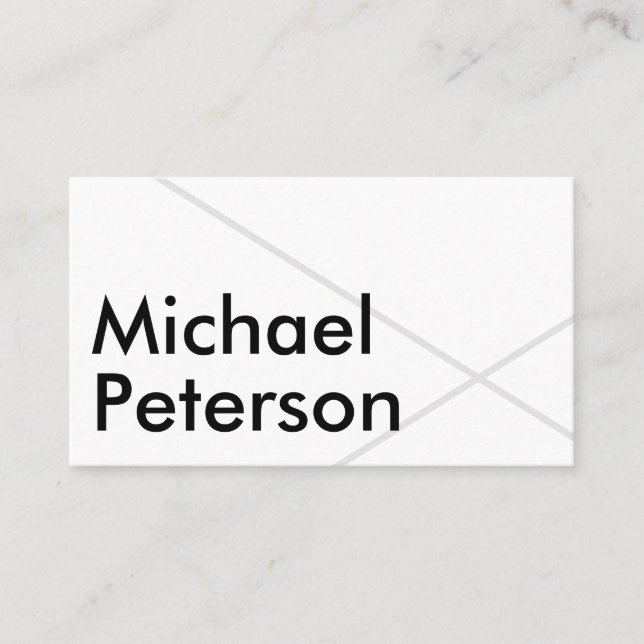 Modern Elegant Simple Minimalist Trendy Classy Business Card (Front)