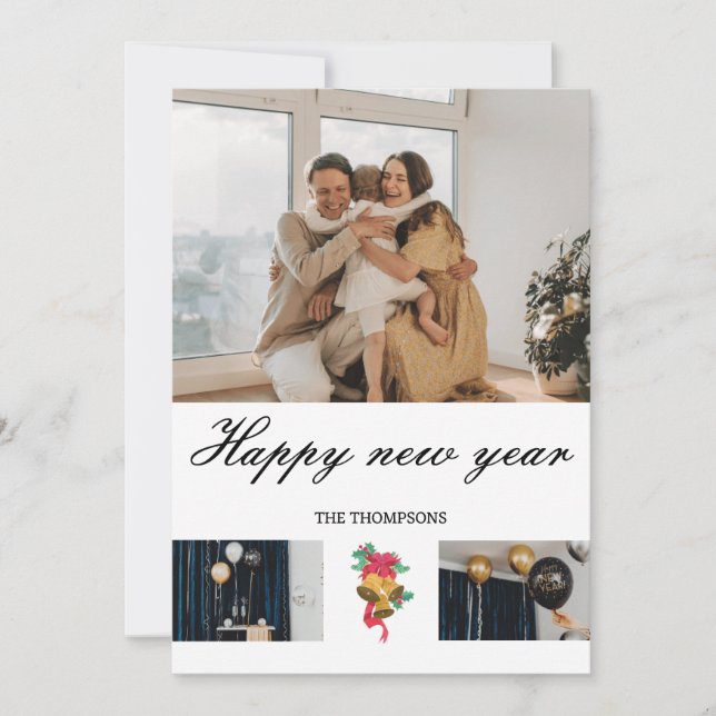 modern elegant simple new years cards (Front)