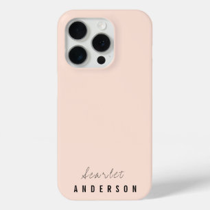 Modern elegant simple pastel  iPhone 15 pro case