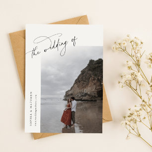Modern Elegant Simple Photo Wedding Invitation
