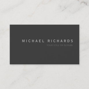 Modern Elegant Simple Plain Business Card