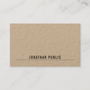 Modern Elegant Simple Professional Template Kraft Business Card