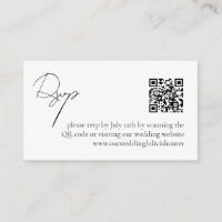 Modern Elegant Simple QR Code RSVP