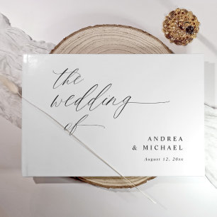 Modern Elegant Simple Romantic Minimalist Wedding Guest Book
