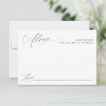 Modern Elegant Simple Romantic Wedding Advice Card<br><div class="desc">Elegant & Modern Wedding Advice Card : This card has blank space for your guests to fill in advice or wishes. It features a romantic calligraphy and a modern look.</div>