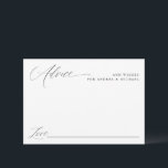 Modern Elegant Simple Romantic Wedding Advice Card<br><div class="desc">Elegant & Modern Wedding Advice Card : This card has blank space for your guests to fill in advice or wishes. It features a romantic calligraphy and a modern look.</div>