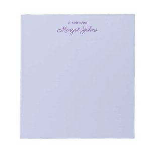 Modern Elegant Simple Stylish Purple Notepad