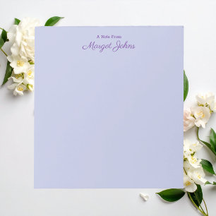 Modern Elegant Simple Stylish Purple Notepad