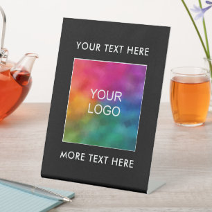 Modern Elegant Simple Template Business Logo Text Pedestal Sign