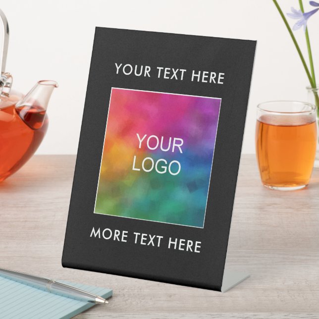 Modern Elegant Simple Template Business Logo Text Pedestal Sign (In SItu)