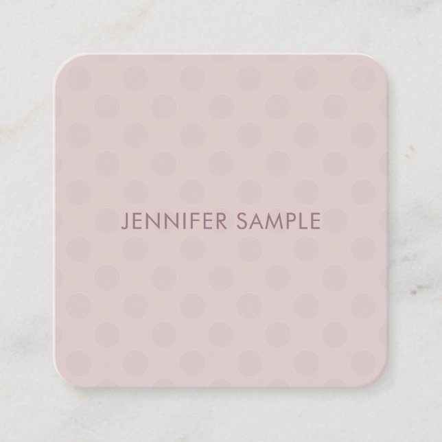 Modern Elegant Simple Template Professional Design Square Business Card (Front)