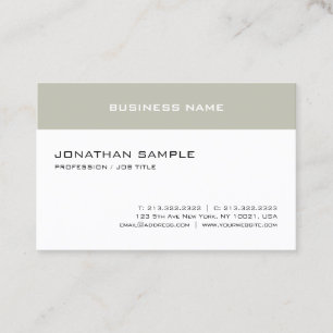 Modern Elegant Simple Template Sophisticated Cool Business Card