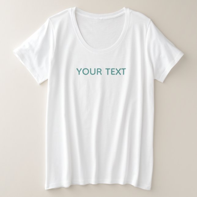 Modern Elegant Simple Template Womens Plus Size T-Shirt (Design Front)