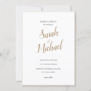 Modern Elegant Simple Wedding invitation
