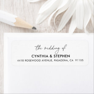 Modern Elegant Simple Wedding Return Address