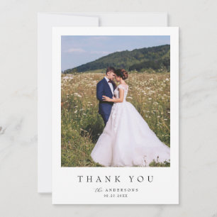 Modern Elegant Simple Wedding Thank You Card