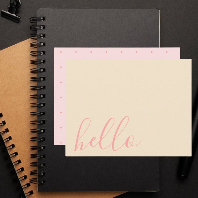 Modern Elegant Simple White Ivory & Pink Card (Creator Uploaded)