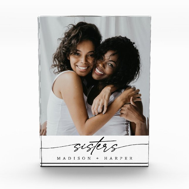 Modern Elegant Sisters Photo Script Typography (Front)