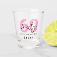 Modern Elegant Sixty Pink 60th Birthday