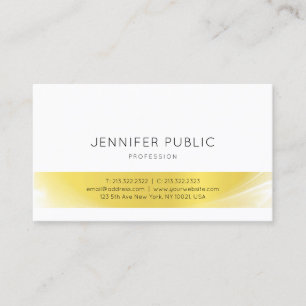 Modern Elegant Sleek Design Gold Luxury Plain Business Card