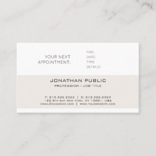 Modern Elegant Sleek Plain Appointment Reminder