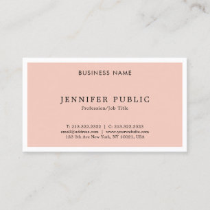 Modern Elegant Sleek Plain Trendy Design Top Business Card
