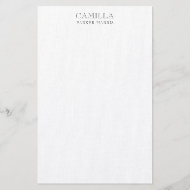 Modern Elegant Smokey Gold Personal Stationery  (Front)