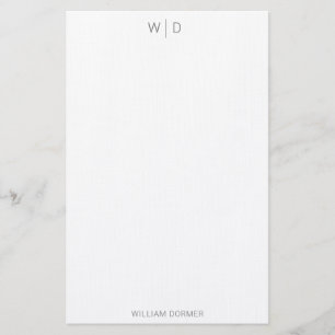 Modern Elegant Smokey Grey Personal Stationery