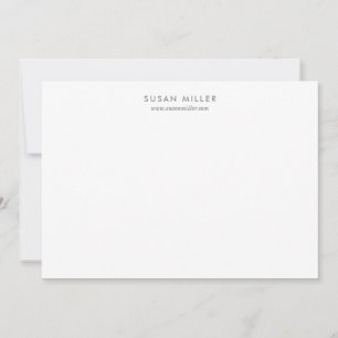 Modern Elegant Smokey Grey Personal Stationery Card