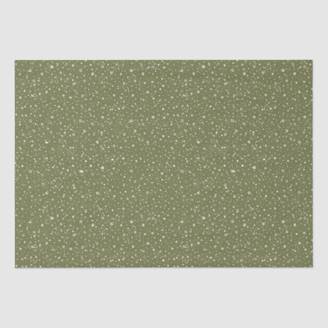 Modern Elegant Snowfall Holiday Tissue Paper (Front)