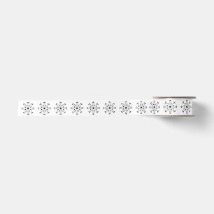 Modern Elegant Snowflake Christmas Holiday Simple Satin Ribbon