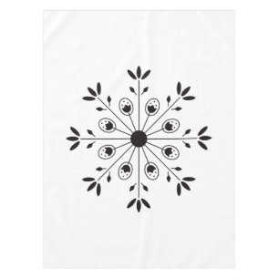 Modern Elegant Snowflake Christmas Holiday Winter  Tablecloth
