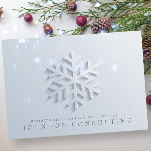 Modern Elegant Snowflake Holiday Greetings