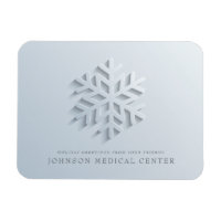Modern Elegant Snowflake Medical Holiday Greetings