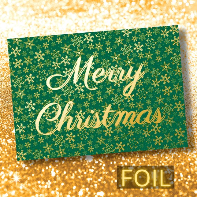 Modern elegant snowflakes Merry Christmas green (Creator Uploaded)