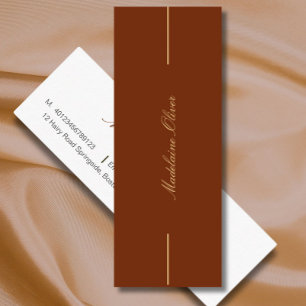 Modern Elegant Solicitor Professional Brown Mini Business Card