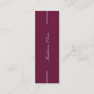 Modern Elegant Solicitor Professional Burgundy  Mini Business Card